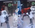 Vídeo: Funcionária de farmácia bota casal de ladrões para correr na cadeirada em BH
