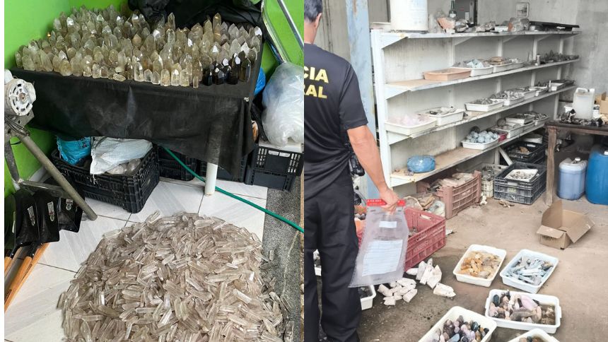 PF deflagra operação contra garimpo ilegal de quartzo em cidades do Centro-Oeste