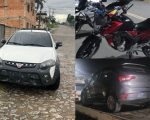 Três veículos furtados são recuperados em Divinópolis; homem é preso após fugir da PM