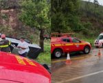 Caminhonete capota na BR-381 e deixa dois feridos em Sabará