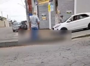Acidente &eacute; registrado na rua Goi&aacute;s, em Divin&oacute;polis