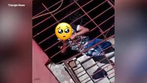 Ladrão em Divinópolis fica entalado em grade