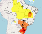 Tempestade com ventos de até 100 km/h coloca o Sul de Minas em alerta laranja neste sábado
