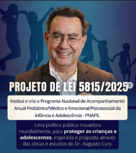 Projeto de Lei &ldquo;Augusto Cury&rdquo; conta com participa&ccedil;&atilde;o decisiva do promotor de Justi&ccedil;a de Divin&oacute;polis, Cas&eacute; Fortes
