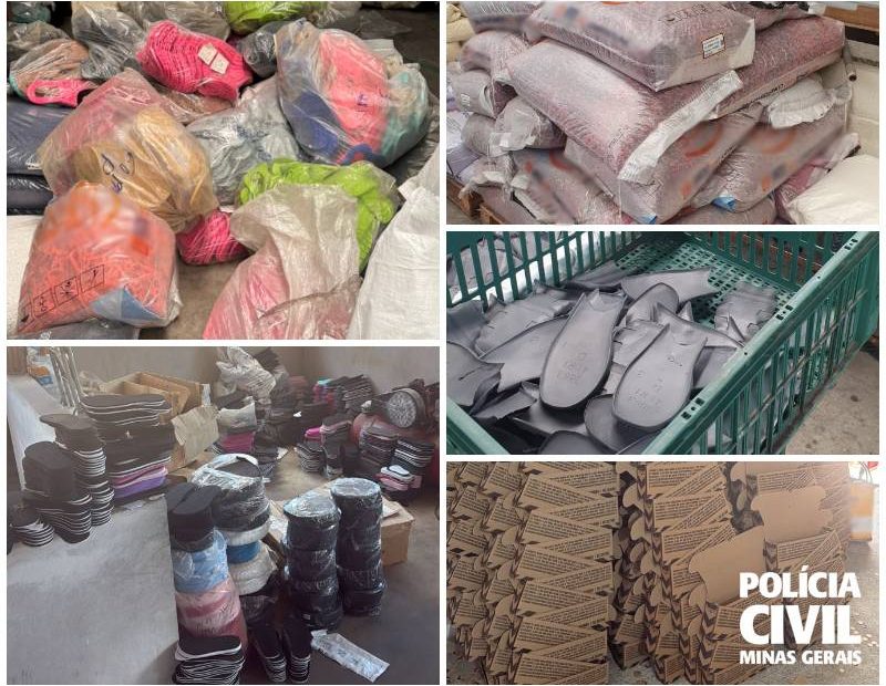 Polícia apreende 23 mil pares de calçados falsificados em Nova Serrana