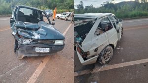 Batida entre dois carros deixa quatro feridos na MG-431, em Ita&uacute;na