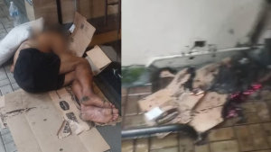 Morador de rua amea&ccedil;a funcion&aacute;ria e coloca fogo em travesseiro na porta de loja em Divin&oacute;polis