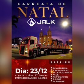 Divinópolis terá carreata de Natal da Jalk no dia 23 de dezembro
