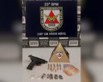 Divinópolis: PM apreende arma e drogas no Nova Holanda e prende foragido da Justiça