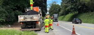 Chuvas levam concession&aacute;ria a refor&ccedil;ar obras emergenciais na MG-050