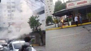 Botij&atilde;o de g&aacute;s explode em bar no Centro de Divin&oacute;polis e mobiliza bombeiros