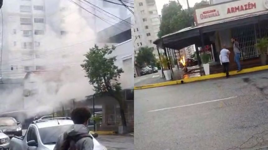 Botijão de gás explode em bar no Centro de Divinópolis e mobiliza bombeiros