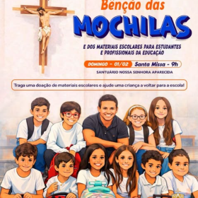 Santu&aacute;rio Nossa Senhora Aparecida promove Missa com B&ecirc;n&ccedil;&atilde;o das Mochilas