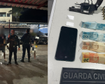 Denúncia leva Guarda Municipal a apreender arma e drogas no Centro de Nova Serrana