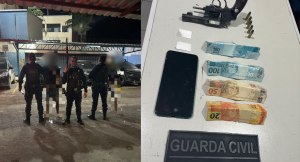 Den&uacute;ncia leva Guarda Municipal a apreender arma e drogas no Centro de Nova Serrana