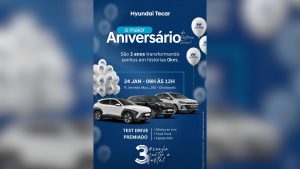 Acontece no dia 24, a tradicional festa de aniversário da Tecar Hyundai em Divinópolis