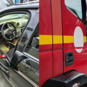Princ&iacute;pio de inc&ecirc;ndio em carro mobiliza Bombeiros no Centro de Arcos
