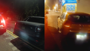 Quadrilha tenta fugir da Pol&iacute;cia e bate com carro em poste em Ermida