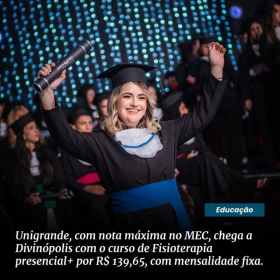 Unigrande chega a Divinópolis com curso de Fisioterapia presencial e nota máxima no MEC