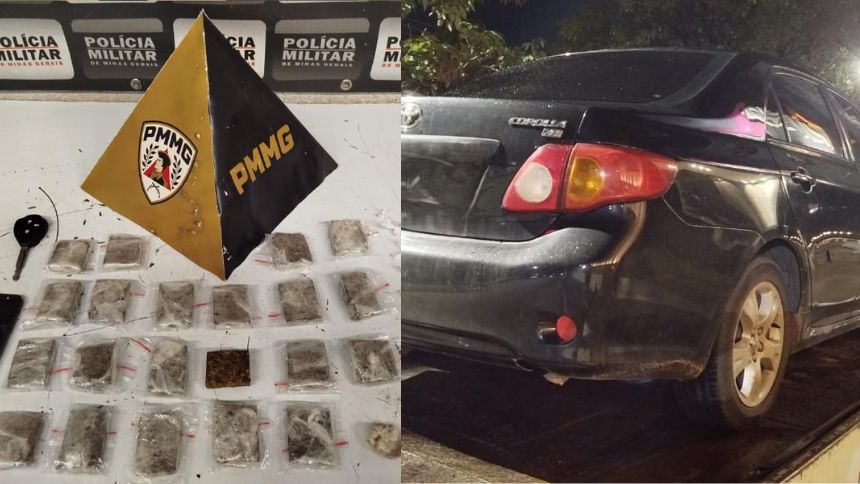 Homem que entregava drogas com carro roubado é preso no Alto São Vicente, em Divinópolis
