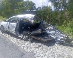 Acidente entre carro e carreta na MG-050 deixa um morto em Pedra do Indaiá