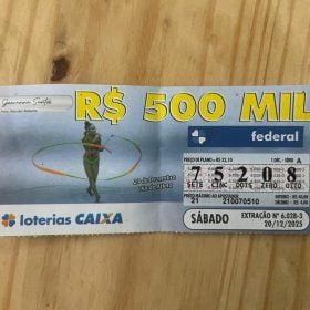 Bilhete de Divin&oacute;polis leva R$ 500 mil na Loteria Federal