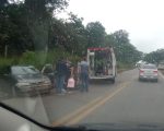 Acidente deixa mulher ferida na Estrada de Cajuru, em Divinópolis
