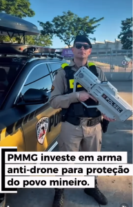 PMMG anuncia uso de arma anti-drone no Carnaval