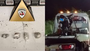 Dupla &eacute; presa com maconha e moto usada para 'delivery' de drogas em Divin&oacute;polis
