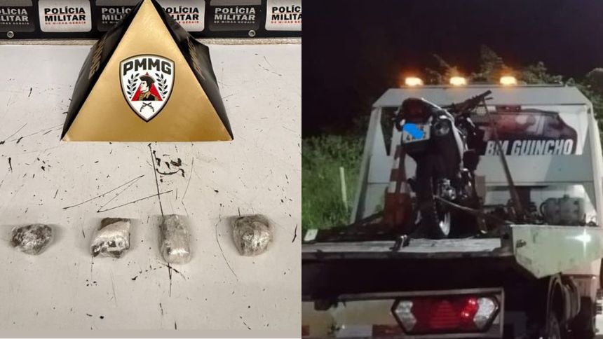 Dupla é presa com maconha e moto usada para 'delivery' de drogas em Divinópolis