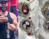 Gusttavo Lima recebe terço feito por artesã de Divinópolis