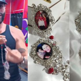 Gusttavo Lima recebe terço feito por artesã de Divinópolis
