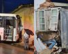 Ônibus perde freio e atinge casa em Pará de Minas; moradora fica ferida