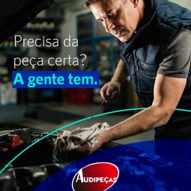 Audipeças! Quem trabalha na oficina sabe: marca boa evita retrabalho.