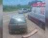 Acidente entre carros deixa idoso e duas crianças feridas na BR-494, em Divinópolis