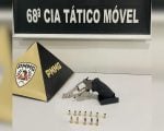 PM prende homem por porte ilegal de arma e disparo em via pública em Nova Serrana