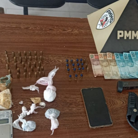 Homem é preso com drogas durante cumprimento de mandado em Perdigão