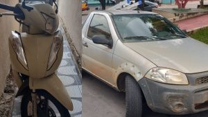 Motociclista fica gravemente ferido ap&oacute;s colis&atilde;o com carro, em Pitangui