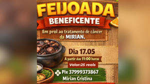 Feijoada Solidária em Apoio à Mirian Cristina, Presidente da Associação Laços e Abraços
