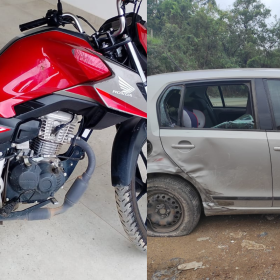 Carro cruza pista e provoca acidente na AMG-0345 entre Divinópolis e Carmo do Cajuru