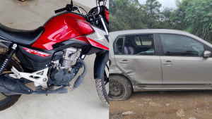 Carro cruza pista e provoca acidente na AMG-0345 entre Divin&oacute;polis e Carmo do Cajuru