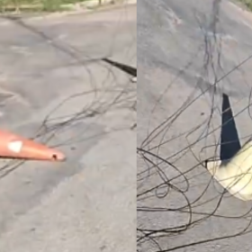 VÍDEO: Cabos de internet soltos preocupam moradores no Jardinópolis, em Divinópolis
