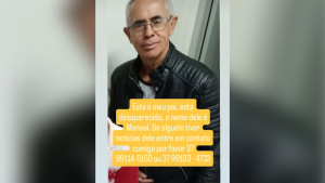 Fam&iacute;lia procura por Manoel, desaparecido a Nova Serrana