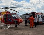 Paciente em estado grave é transferido de helicóptero de Campo Belo para Divinópolis