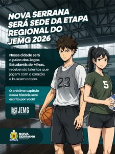 Nova Serrana é confirmada como sede regional do JEMG 2026