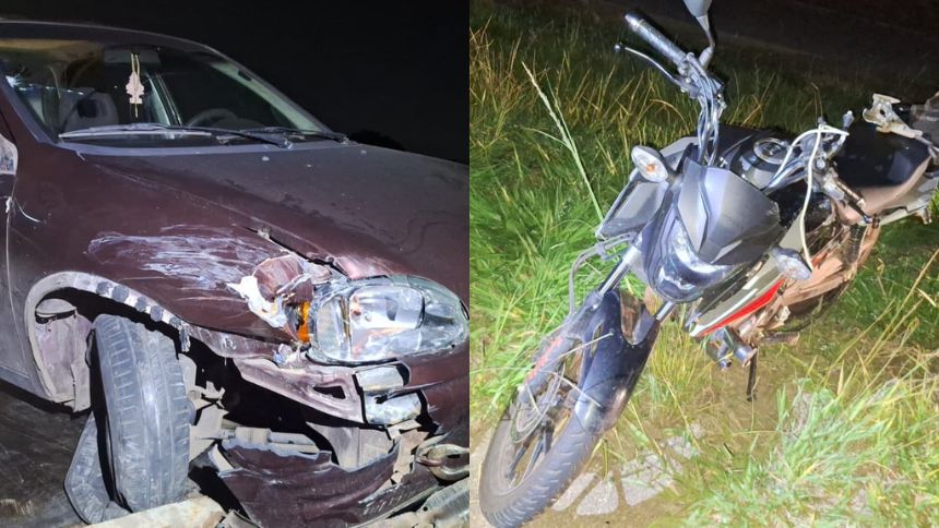 Motociclista e garupa ficam feridos após batida na MG-050, em Itaúna