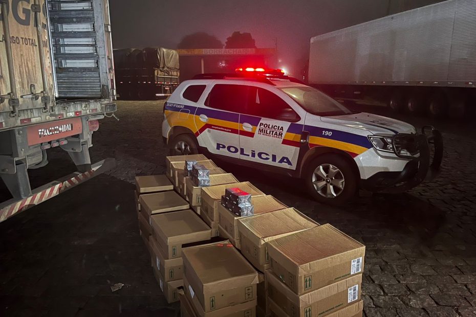 PM impede furto de R$ 1,1 milhão em perfumes na BR-381, em Itatiaiuçu