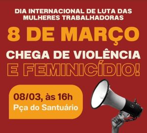 Ato político em prol das mulheres será no dia 8 de março em Divinópolis