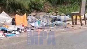 V&Iacute;DEO: Moradores reclamam de descarte ilegal de lixo em trevo que liga Divin&oacute;polis a S&atilde;o Gon&ccedil;alo do Par&aacute;