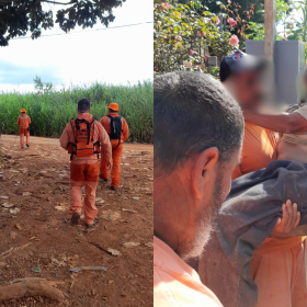 Após horas de angústia, idoso desaparecido é localizado com vida na zona rural de Bambuí